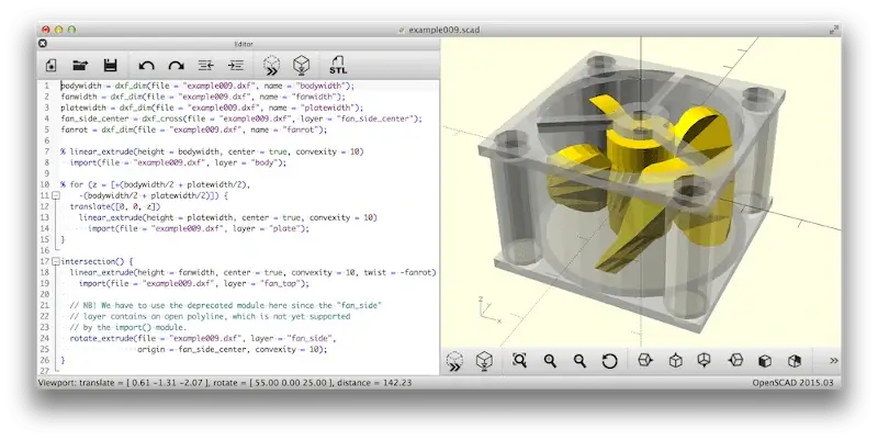 OpenSCAD - Solid 3D CAD Modeller