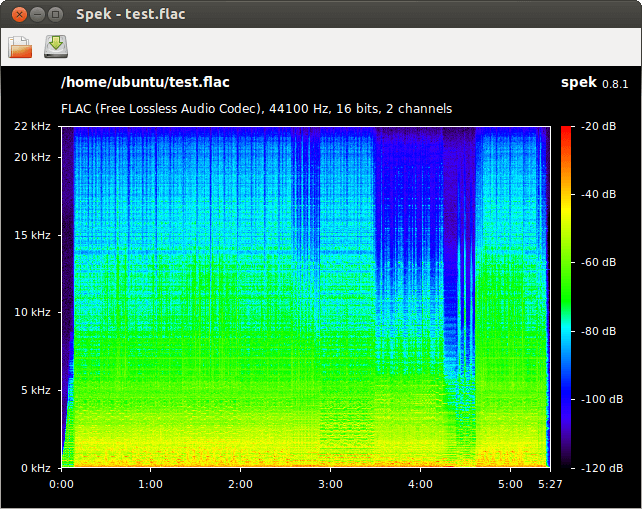 Spek - Acoustic Spectrum Analyser