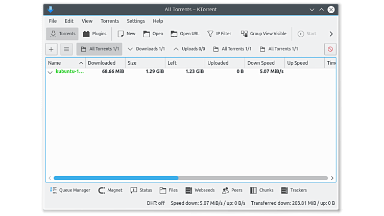 KTorrent BitTorrent Client