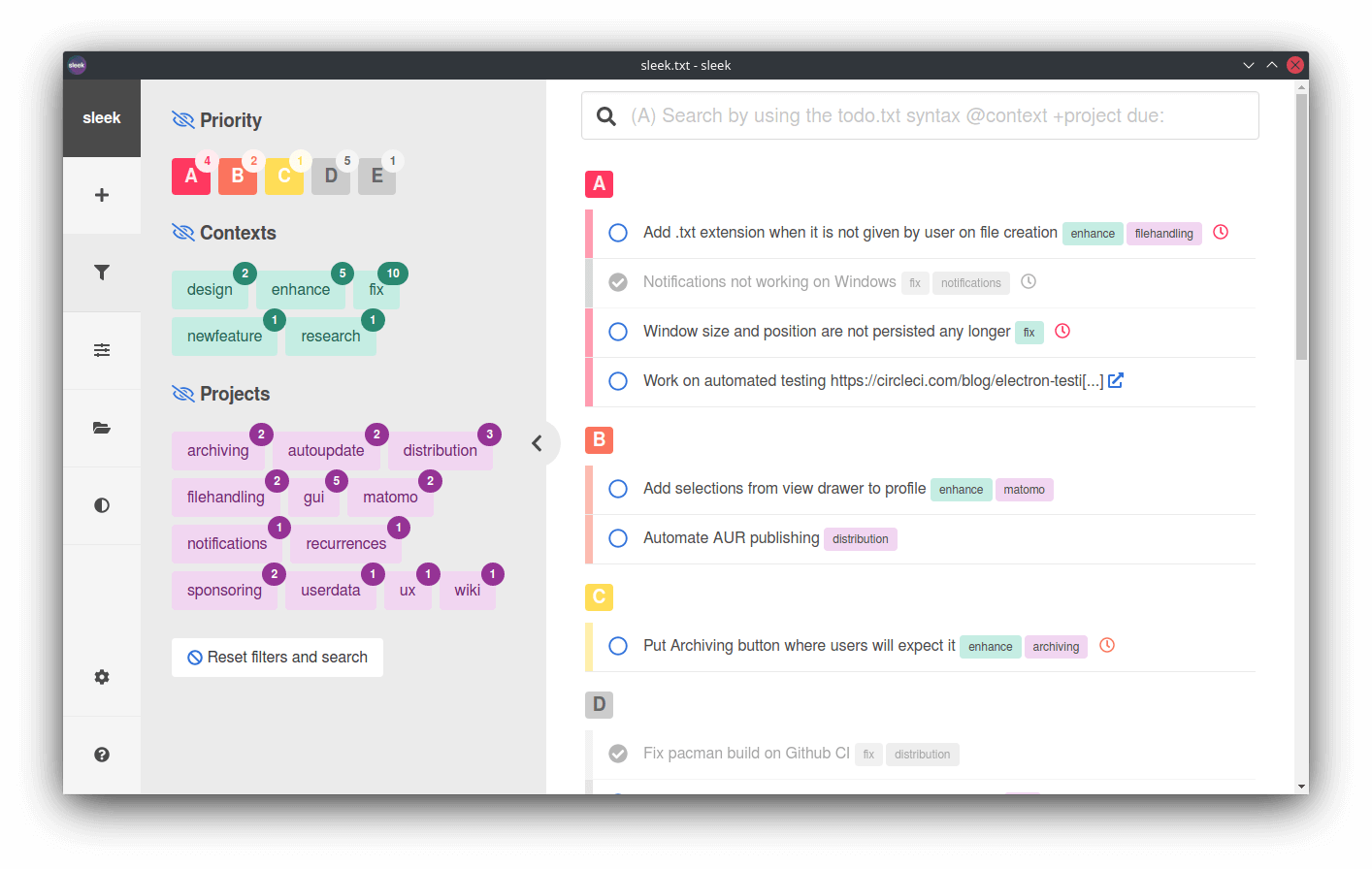 Sleek Todo App for Linux