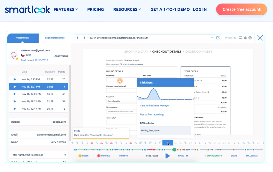Smartlook - Qualitative Analytics Solution