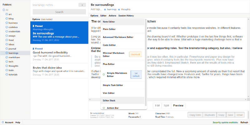 Standard Notes - A Simple and Private Notes App