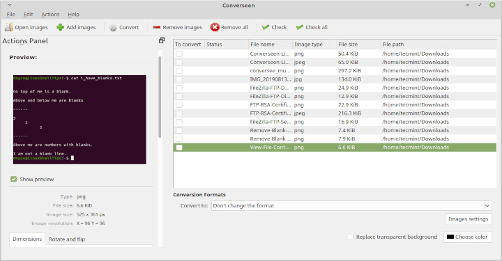 Converseen Linux Batch Image Processor