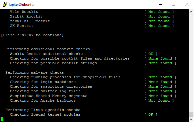 Rkhunter Linux Rootkit Scanner