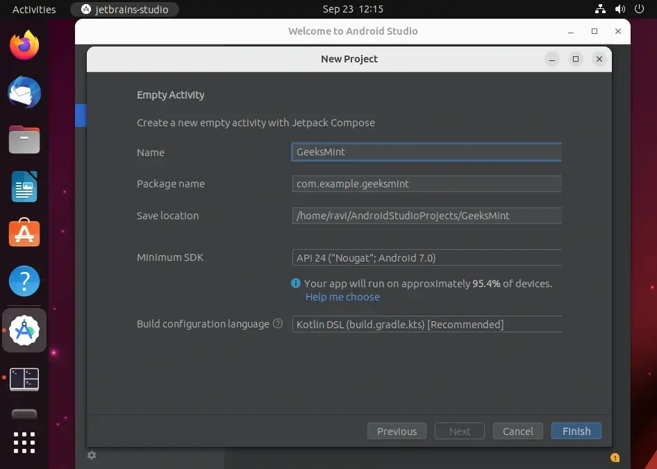 Android Studio Project Details