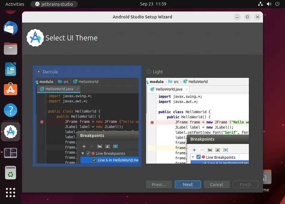 Android Studio Theme