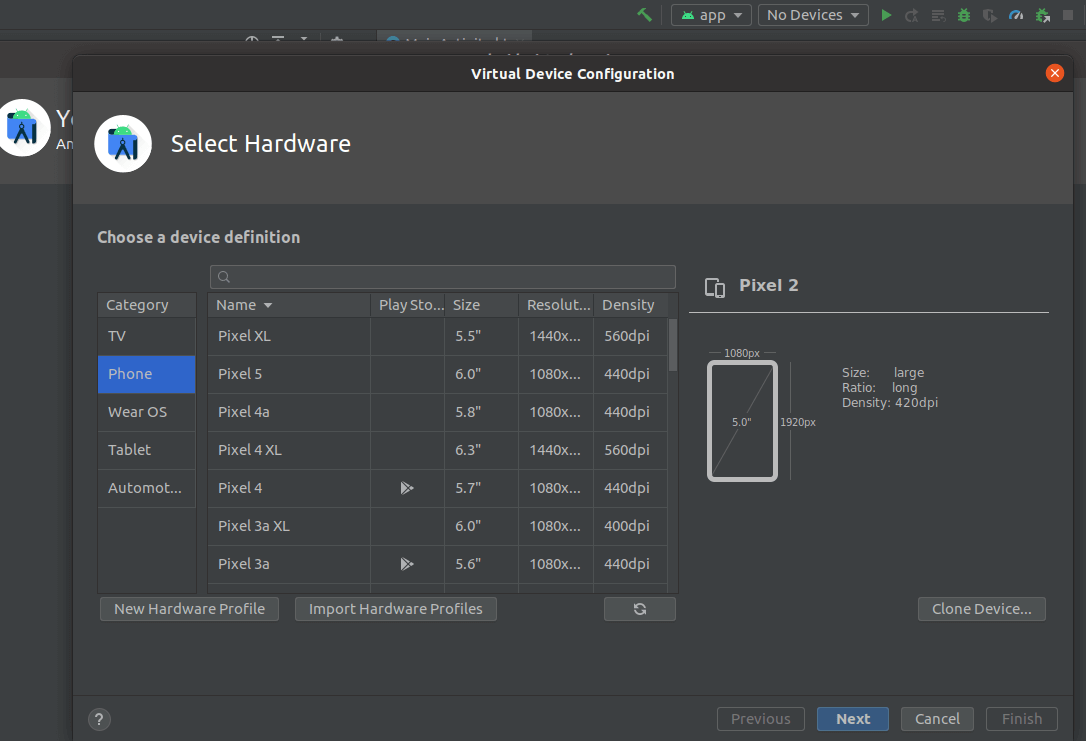 Virtual Device Configruation