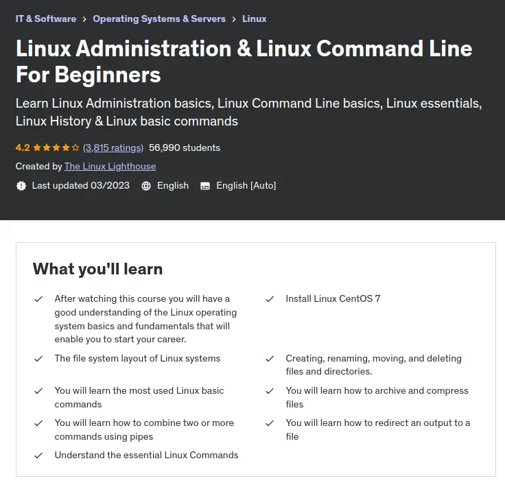 Linux Administration and Linux Command Line For Beginners