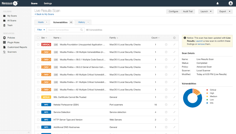 Nessus Vulnerability Scanner