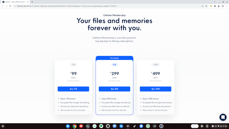 Internxt App Drive Pricing