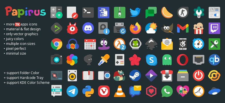 Papirus - Flat Design Icon Theme