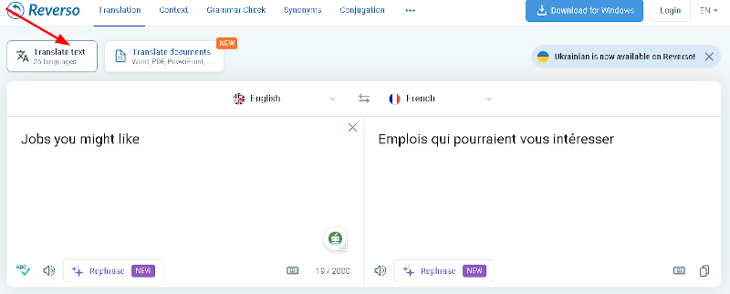Reverso Translator