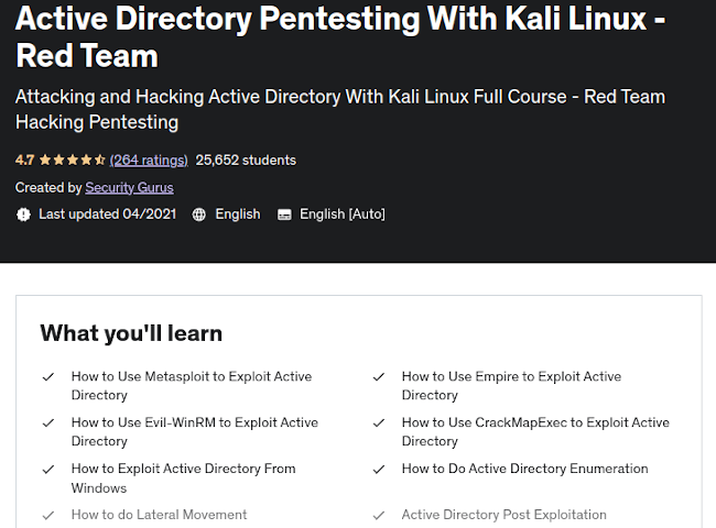 Active Directory Pentesting with Kali Linux - Red Team