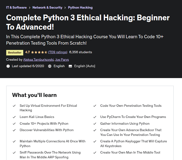 Complete Python 3 Ethical Hacking