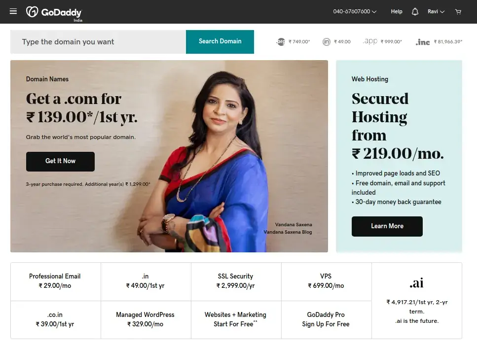 Godaddy Web Hosting