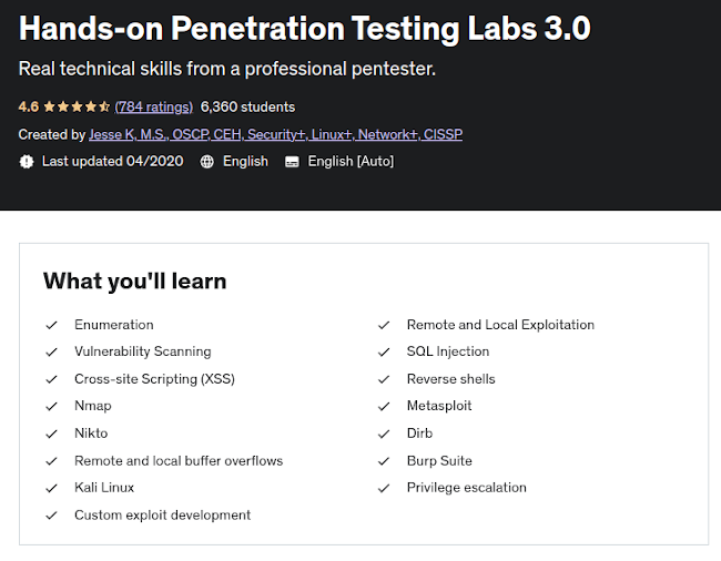Hands-on Penetration Testing Labs 3.0