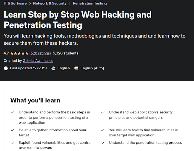 Learn Web Hacking and Penetration Testing