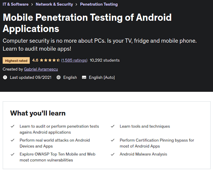 Mobile Penetration Testing of Android Applications