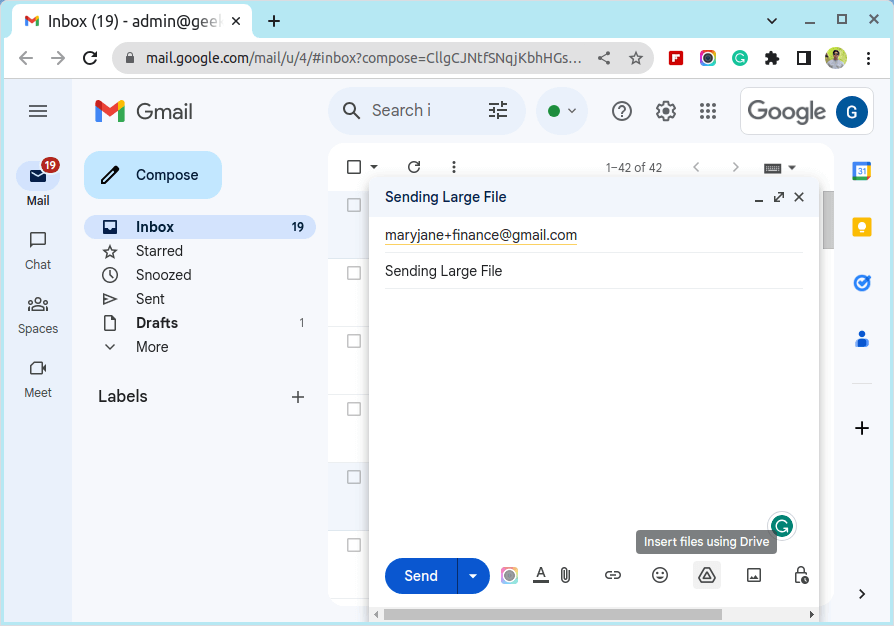 Send Large Files on Gmail