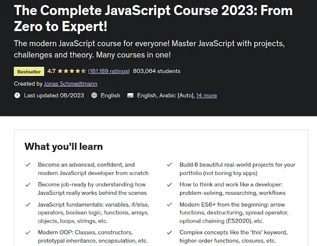 The Complete JavaScript Course 2023
