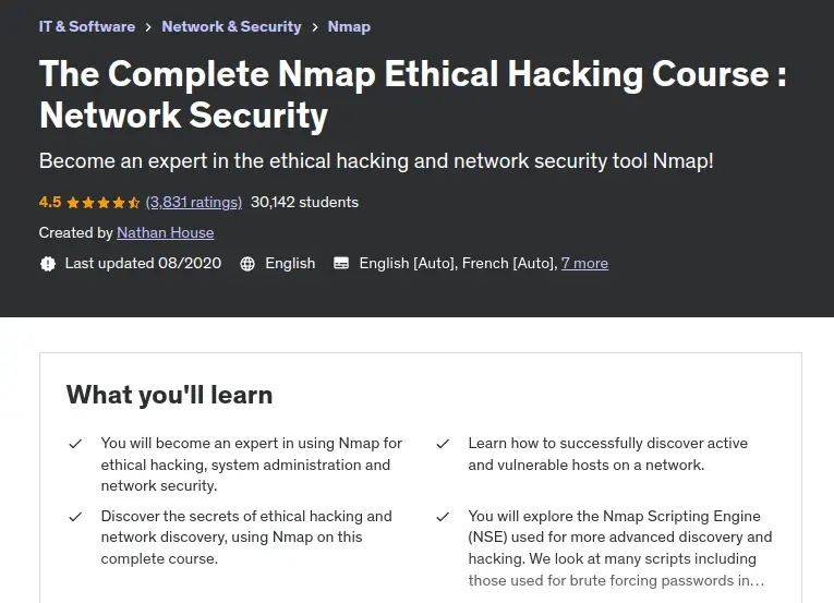 The Complete Nmap Ethical Hacking Course