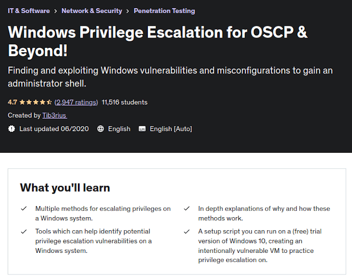 Windows Privilege Escalation for OSCP & Beyond