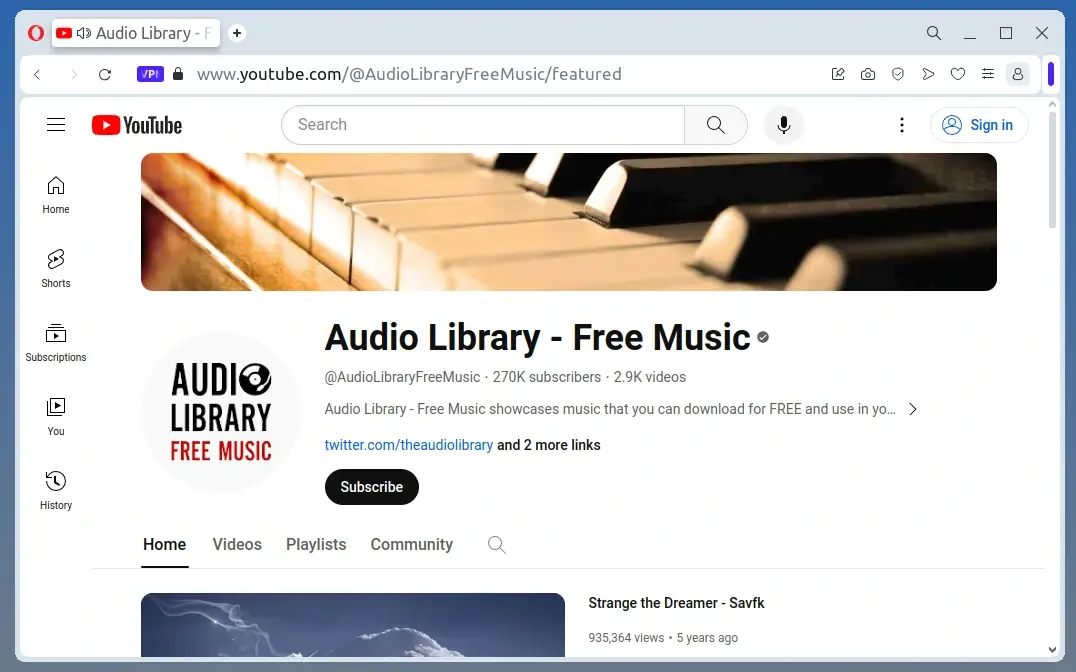 YouTube Audio Library