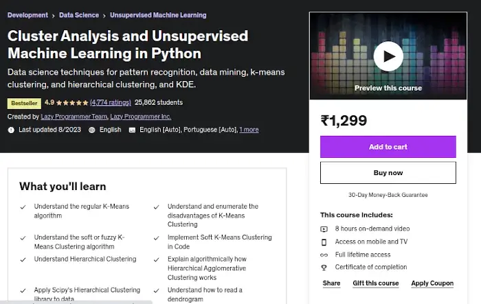 Cluster Analysis and Unsupervised Machine Learning in Python