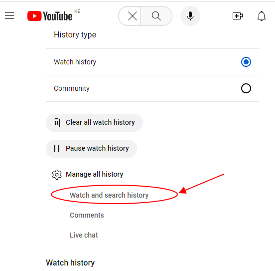 Manage YouTube Watch History