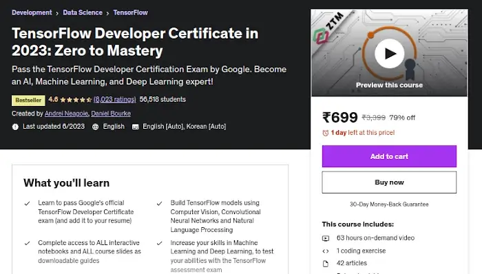 TensorFlow Developer Certificate