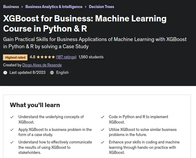 XGBoost for Business: Machine Learning Course in Python & R