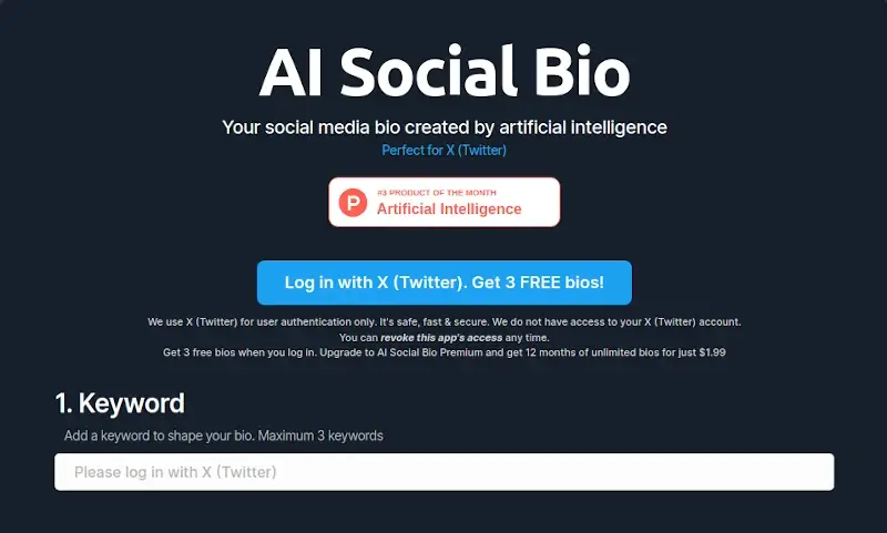 AI Social Bio - Create Social Media Bio