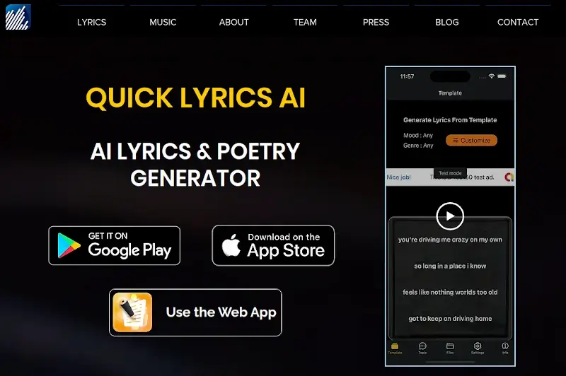 Audior - AI Lyrics & Poetry Generator