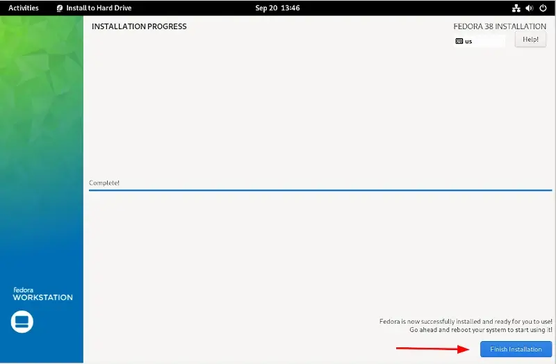 Finish Fedora Installation