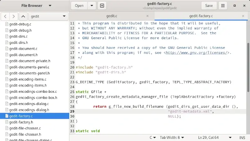 Gedit Text Editor