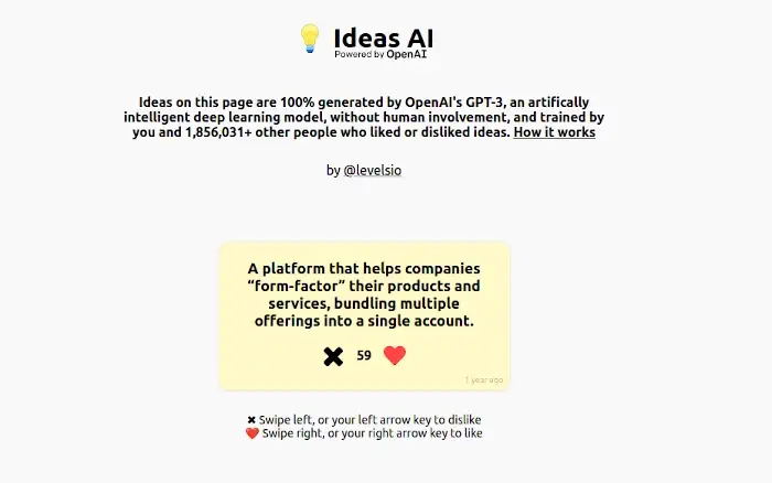 Ideas AI Tool for Social Media