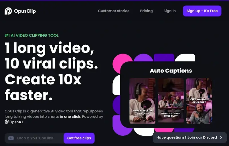 OpusClip - AI-Powered Video Repurposing