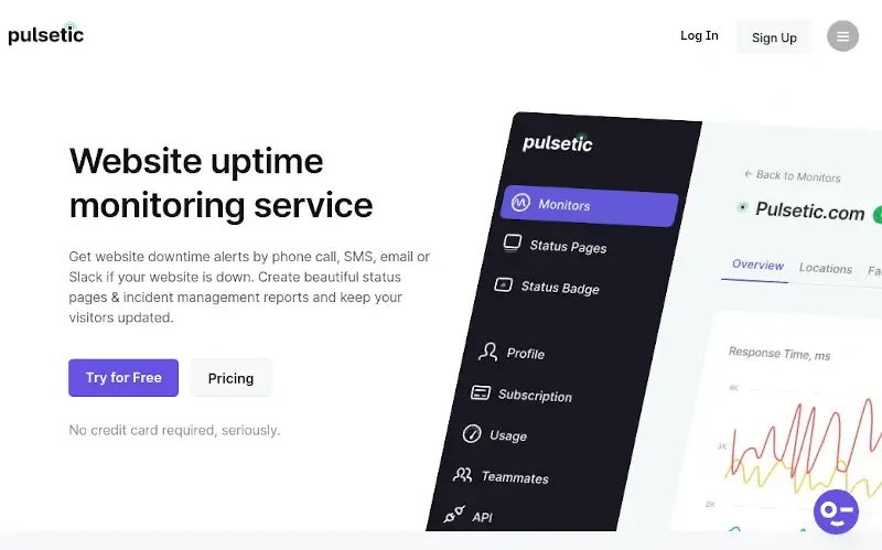Pulsetic - Free Website Uptime Monitoring