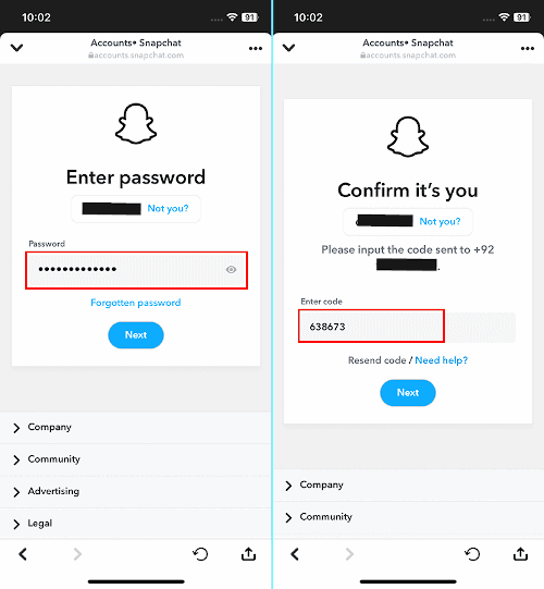 Snapchat Account Verification