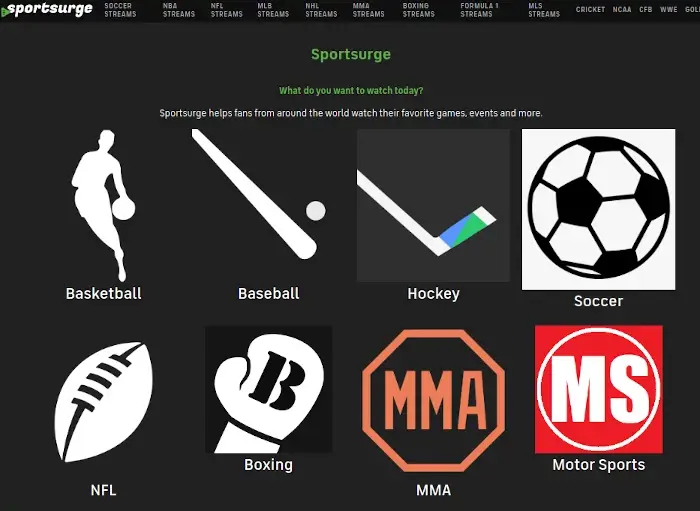 SportSurge - Sports Streaming Sites