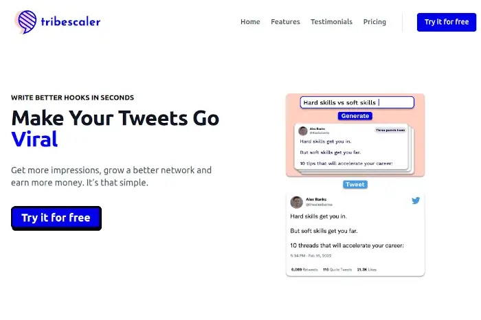 Tribescaler - AI Twitter Tool