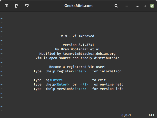 Vim Text Editor