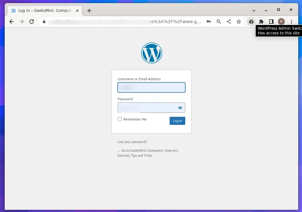 WordPress Admin Switcher