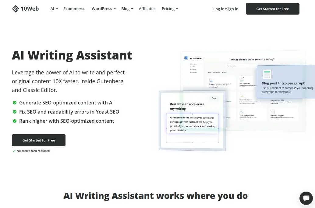 10Web AI Assistant