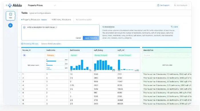 Akkio - Generative BI for Analysts Without Coding