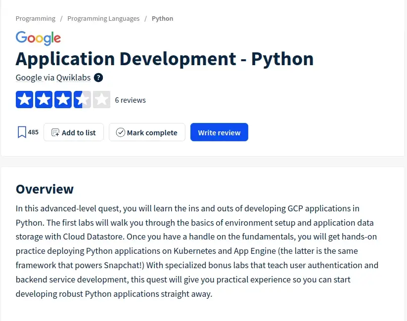 Application Development - Python