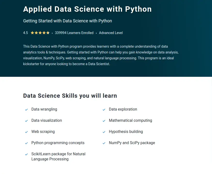 Applied Data Science with Python