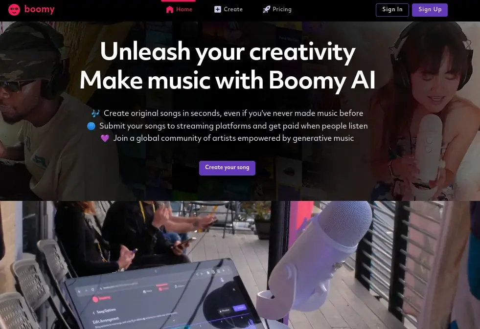 Boomy - Make Generative Music with AI
