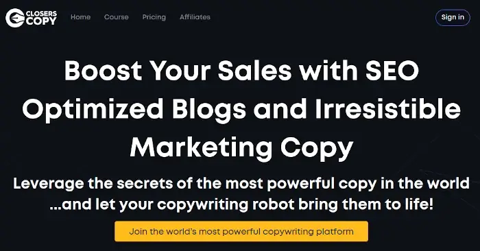 ClosersCopy - AI Copywriting Robot