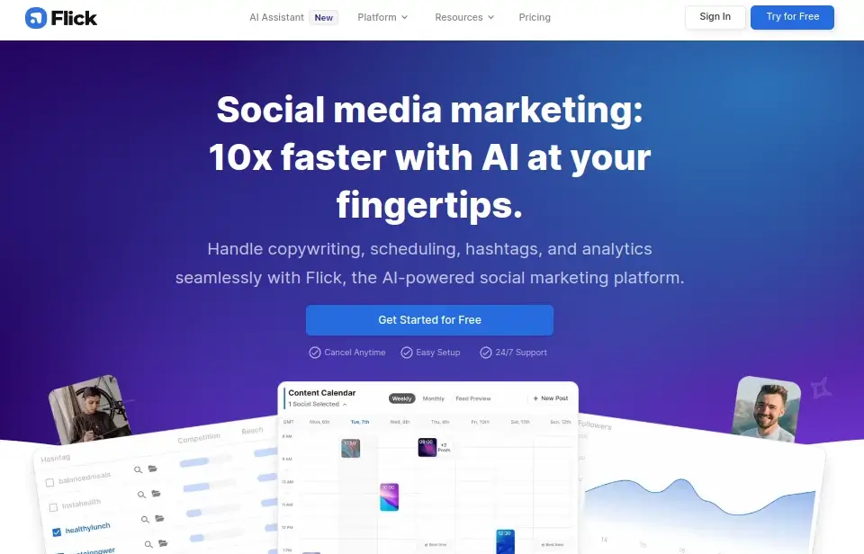 Flick - AI Social Media Marketing Tool